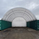 40 x 40ft Container Shelter (12 x 12m) PVC Mesh