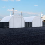 40ft (12m) wide x 13ft (4m) High Front Wall with Door & Winch GP/HC (single opening suits GP or HQ)