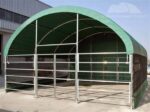 20ft x 20ft x 12ft Livestock Shelter with net sides (Green)