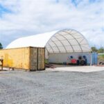 40ft W x 40ft L x 13ft H Container Dome Shelter