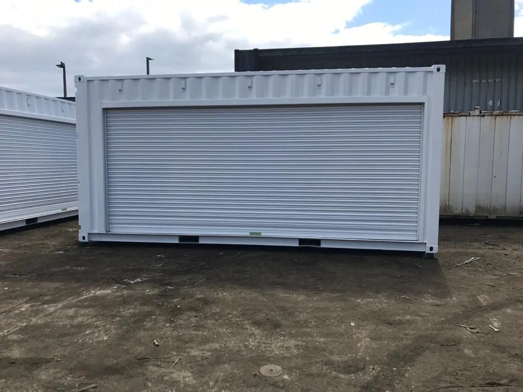 20ft x 8ft roller shutter shipping containers