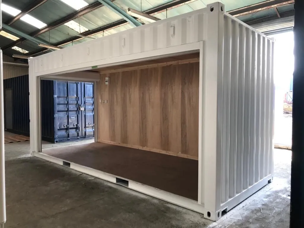 20ft x 8ft roller shutter shipping containers