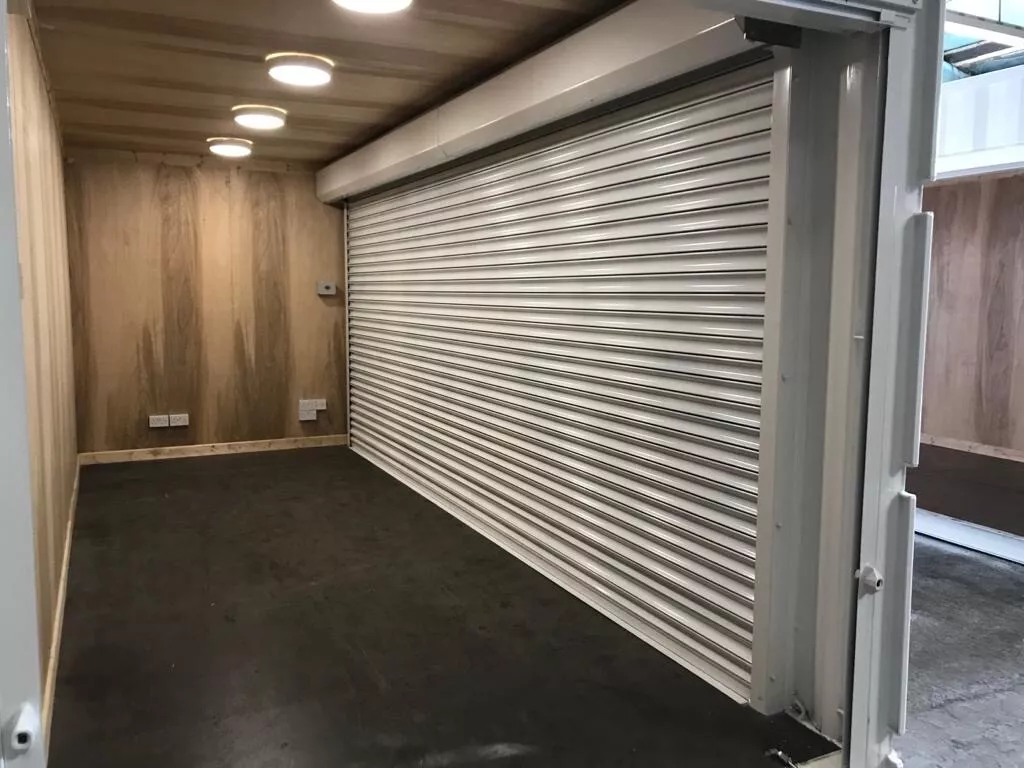 20ft x 8ft roller shutter shipping containers
