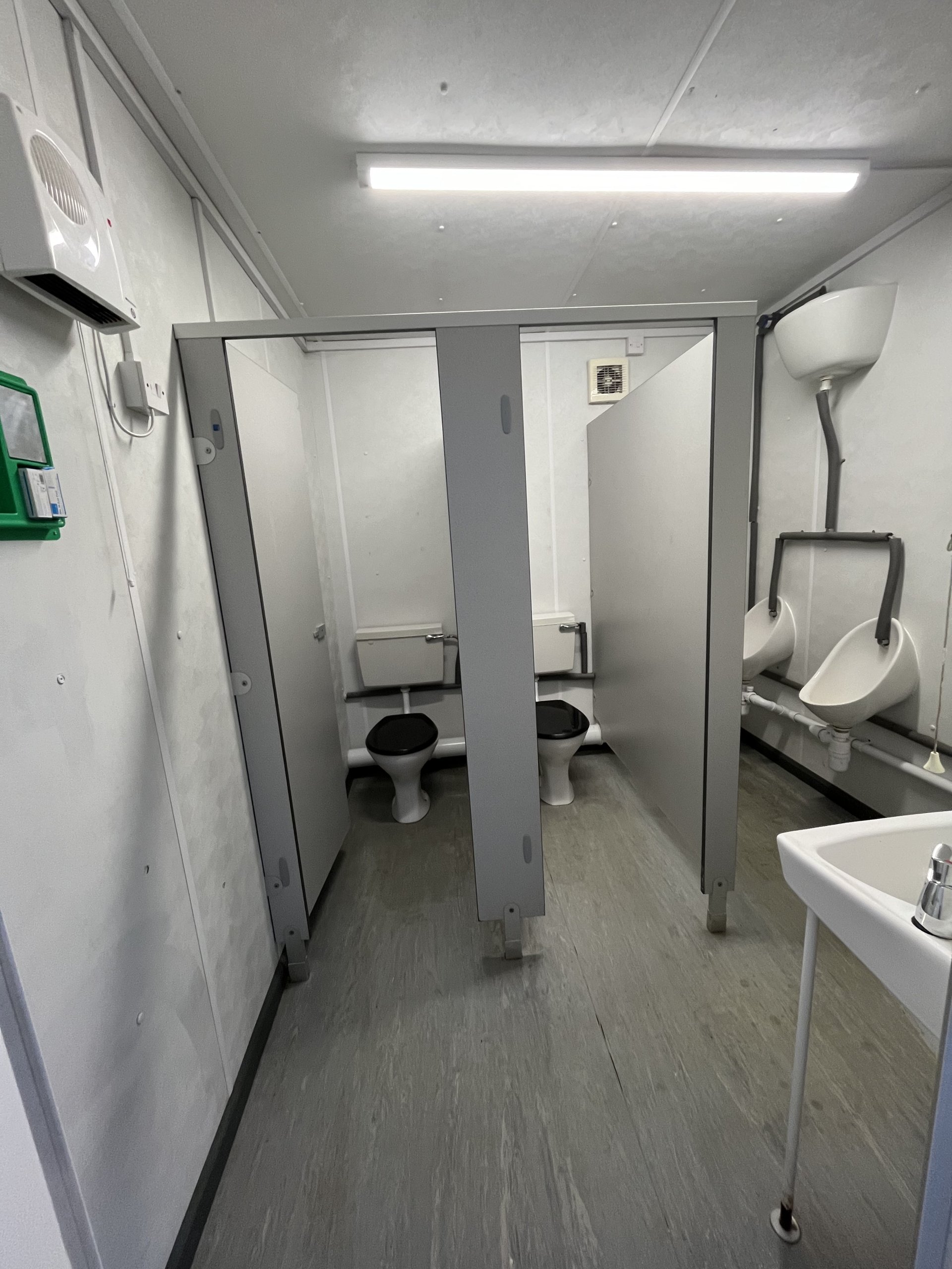 2+1 steel toilet cabin 12ft x 9ft