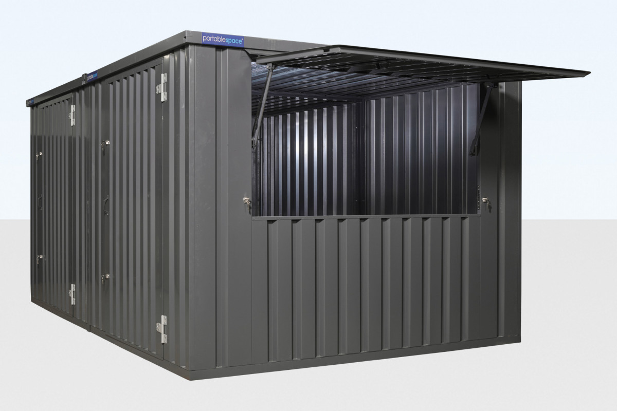 3m x 4.2m side linked flat pack container bundle (galvanized)