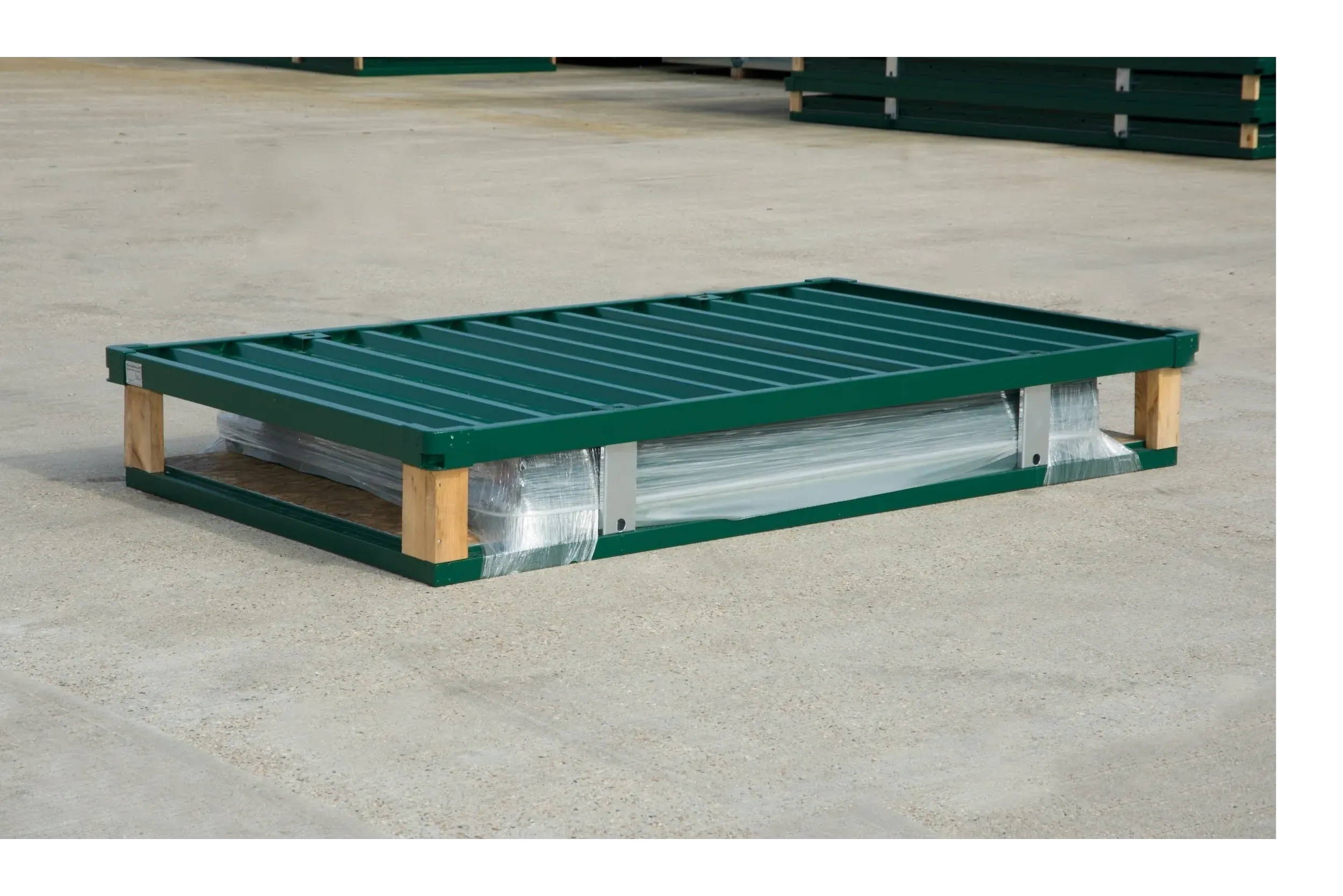 4m x 2.1m powder coated flat packed store