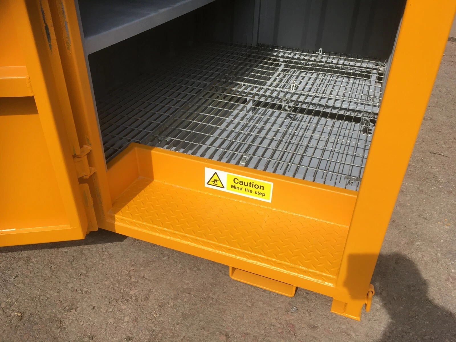 7ft x 5ft (2.2m x 1.6m) secure walk in steel chem store/hazardous material store