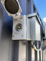 20ft 20’ Slate Gray Shiplap 120V Shipping Container Office Mini Split - Image 2