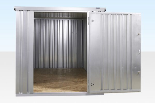 255-4M-Galv_Store_Pack_Front_Open-960x640-1-600x400-1.jpg 4M X 2.1M Flat Pack Container Store – Galvanised - Image 1