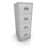 Site Office 4 Drawer Metal Filing Cabinet