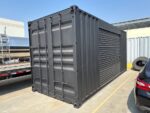 20ft Used Shipping Container – Matte Black w/ 12’ Side Roll-Up Door - Image 6