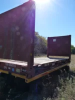 20′ Flat Rack Shipping Container – One Trip, For Equipment, Oversize Items - Image 7